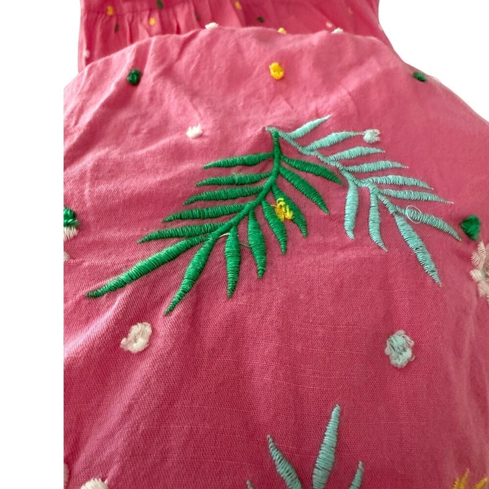 Crown & Ivy Plus‎ Pink & Multicolor Embroidered Tie Back Maxi Dress Size 18W - Picture 8 of 12